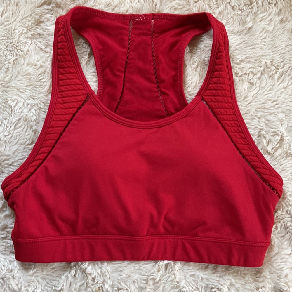 Fabletics Racerback Red Sports Bra